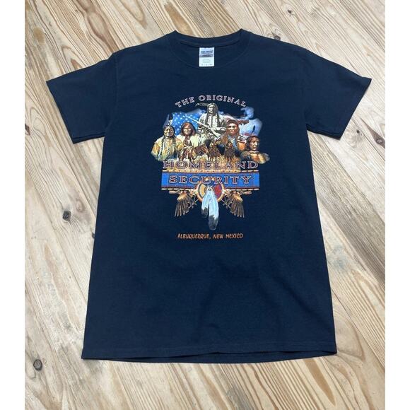 Native American Security Graphic T Shirt Albuquerque New Mexico Size S - Picture 1 of 4